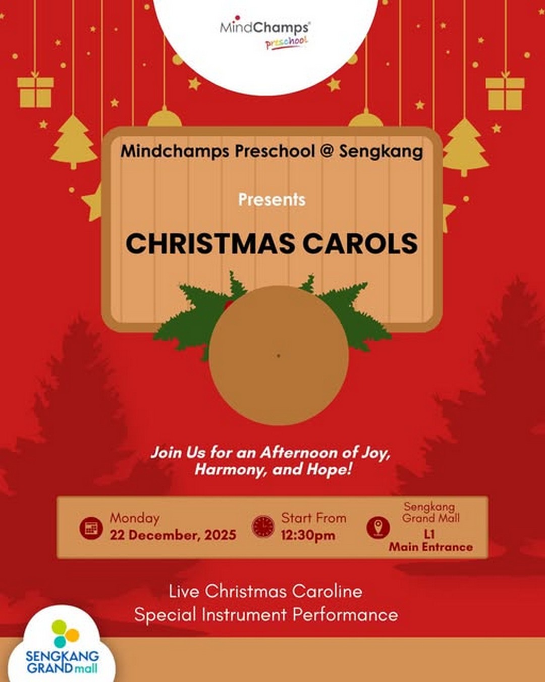 MindChamps-PreSchool-Singapore 22 December 2025: MindChamps PreSchool Singapore: Festive Christmas Musical Performance