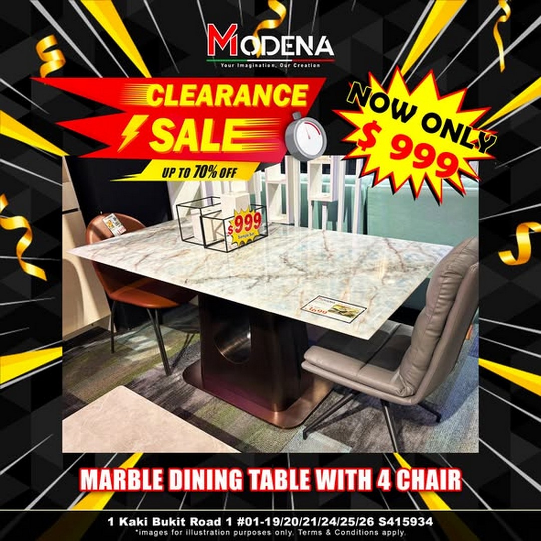 Modena-Furnishing-Up-to-70-Off-Showroom-Ready-Stock-Clearance-Sale-2 15 December 2025 onwards: Modena Furnishing: Up to 70% Off Showroom Ready Stock Clearance Sale at Kaki Bukit Showroom