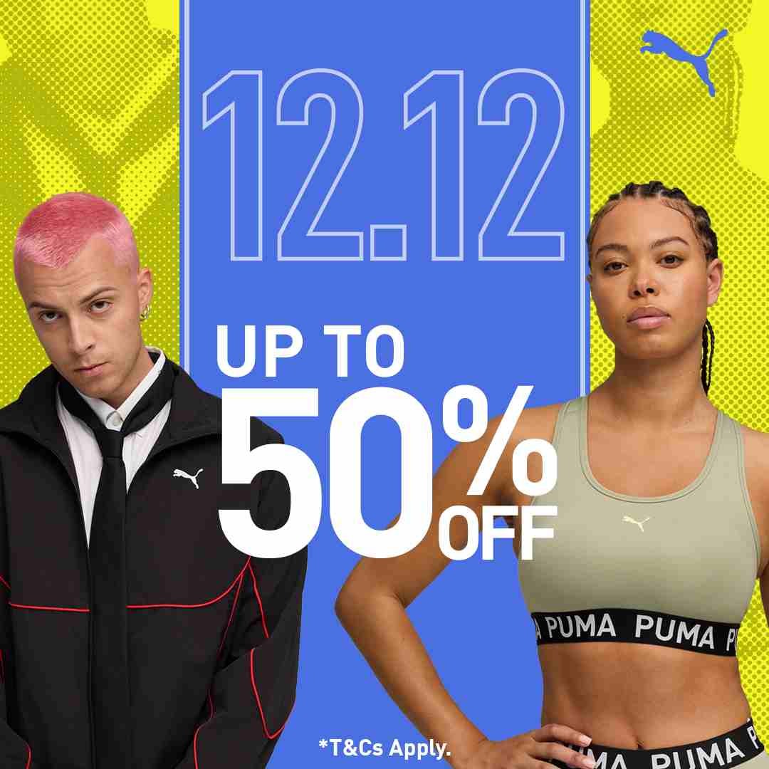 PUMA-Singapore-12.12-Sale-Extravaganza-–-Up-to-50-Off 10-16 December 2025: PUMA Singapore: 12.12 Sale Extravaganza – Up to 50% Off