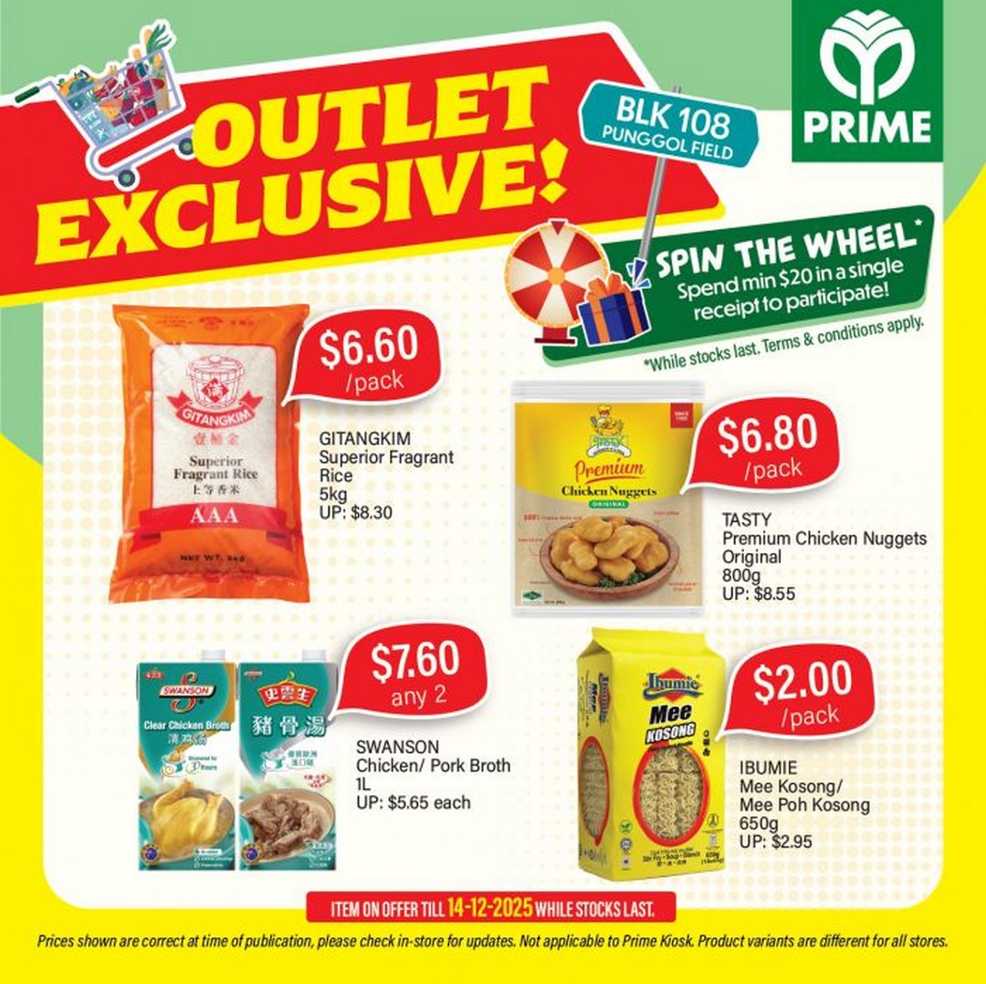 Prime-Supermarket-Spin-the-Wheel-Outlet-Exclusive-Deals-Promotion-4 8-14 December 2025: Prime Supermarket: Spin the Wheel & Outlet Exclusive Deals Promotion – Exciting Savings and Instant Rewards at Blk 108 Punggol Field