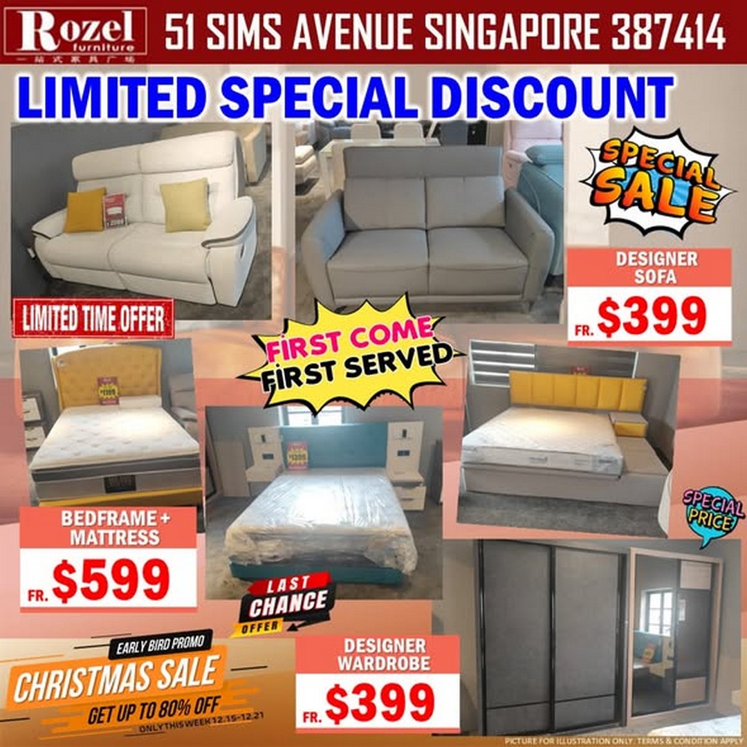 Rozel-Furnishing-Sims-Avenue-Early-Bird-Christmas-Sale-3 15-21 December 2025: Rozel Furnishing Sims Avenue: Early Bird Christmas Sale Promotion with Free Gifts, Lucky Draw & Flexible Payment Options
