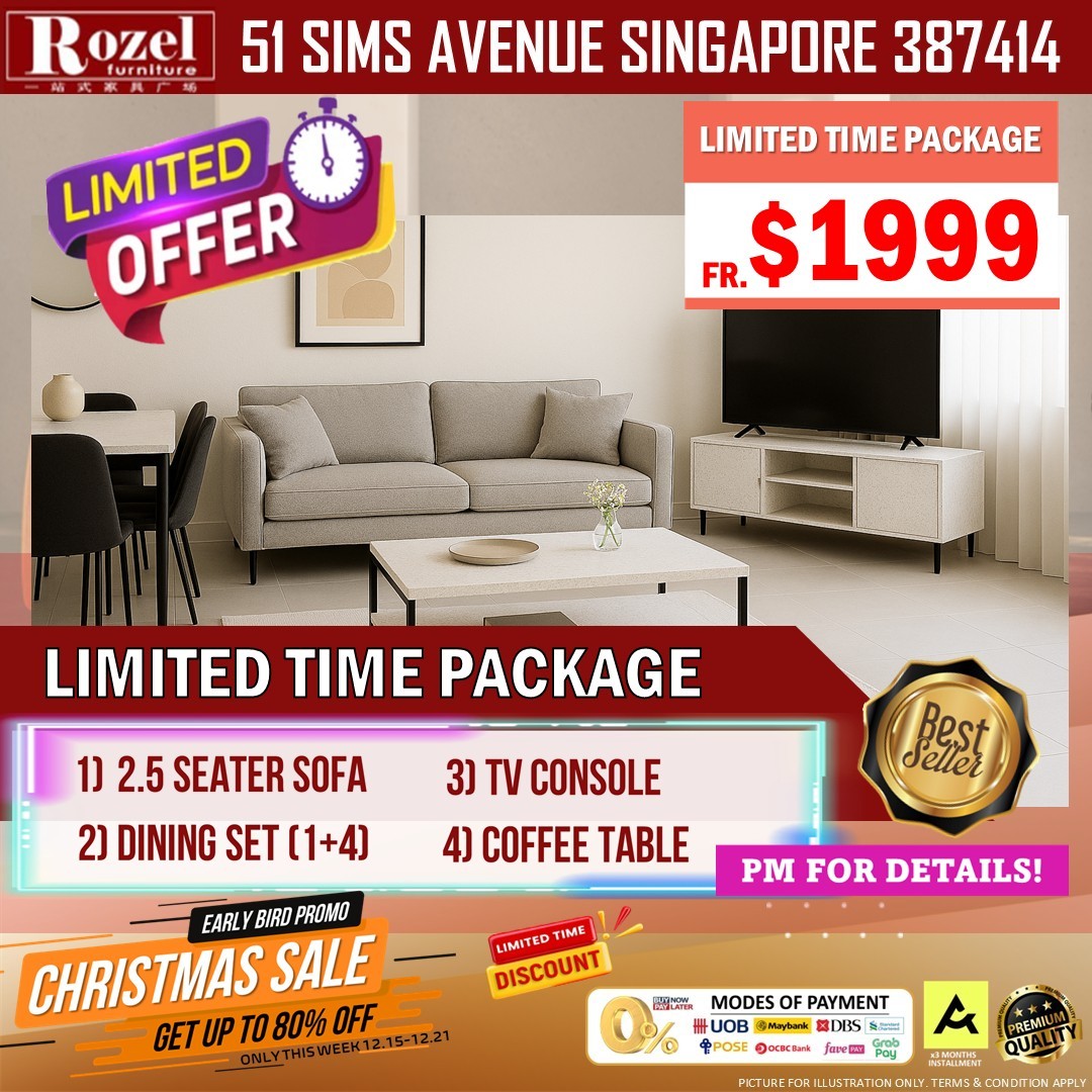 Rozel-Furnishing-Sims-Avenue-Early-Bird-Christmas-Sale-9 15-21 December 2025: Rozel Furnishing Sims Avenue: Early Bird Christmas Sale Promotion with Free Gifts, Lucky Draw & Flexible Payment Options