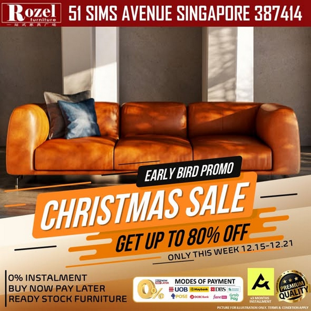 Rozel-Furnishing-Sims-Avenue-Early-Bird-Christmas-Sale 15-21 December 2025: Rozel Furnishing Sims Avenue: Early Bird Christmas Sale Promotion with Free Gifts, Lucky Draw & Flexible Payment Options