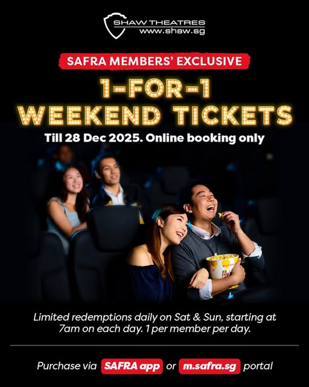 Shaw-Theatres-Jem-1-for-1-Weekend-Movie-Ticket-Promotion Now till 28 December 2025: Shaw Theatres Jem: 1-for-1 Weekend Movie Ticket Promotion