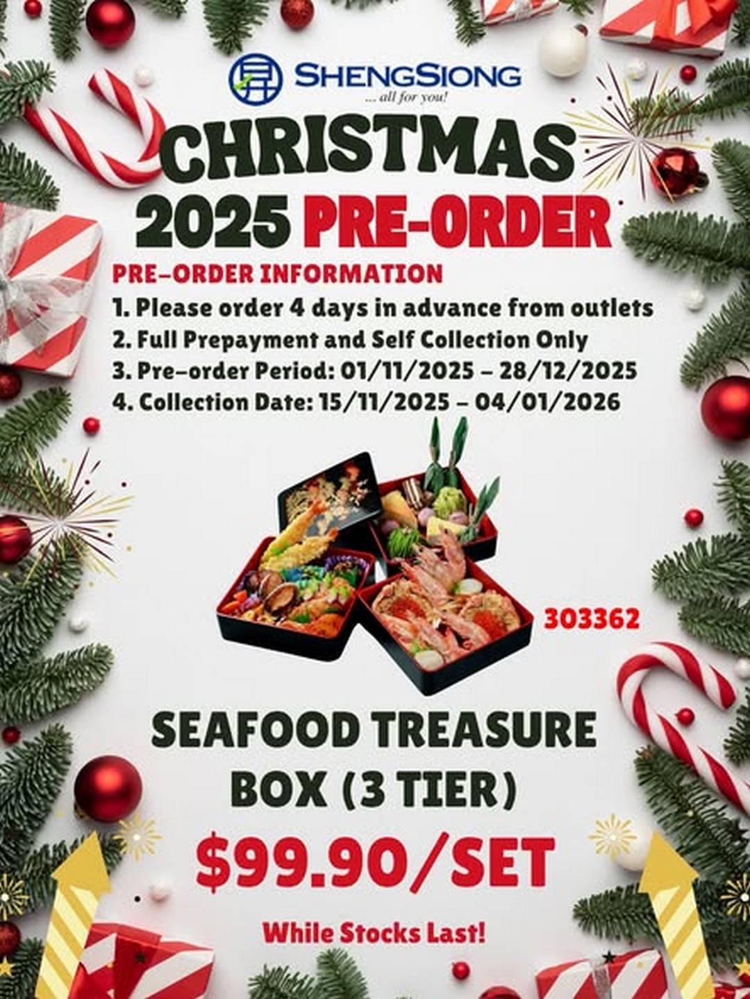 Sheng-Siong-Supermarket-Christmas-Pre-Orders 1 November-28 December 2025: Sheng Siong Supermarket: Christmas Pre-Orders: Festive Food Promotion