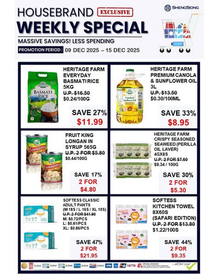 Sheng-Siong-Supermarket-Housebrand-Special-Promotion 9-15 December 2025: Sheng Siong Supermarket: Housebrand Special Promotion: 1 Week Exclusive Deals