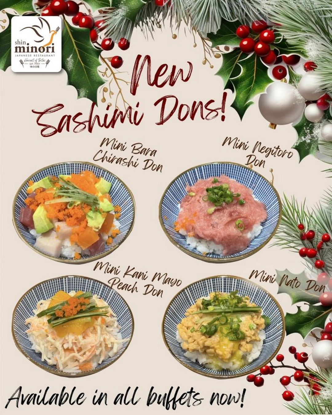 Shin-Minori-Fresh-Sashimi-Dons-Promotion 19 December 2025 onwards: Shin Minori: Fresh Sashimi Dons Promotion – Mini and Uni Don Bowls Available for Dine-in & Takeaway