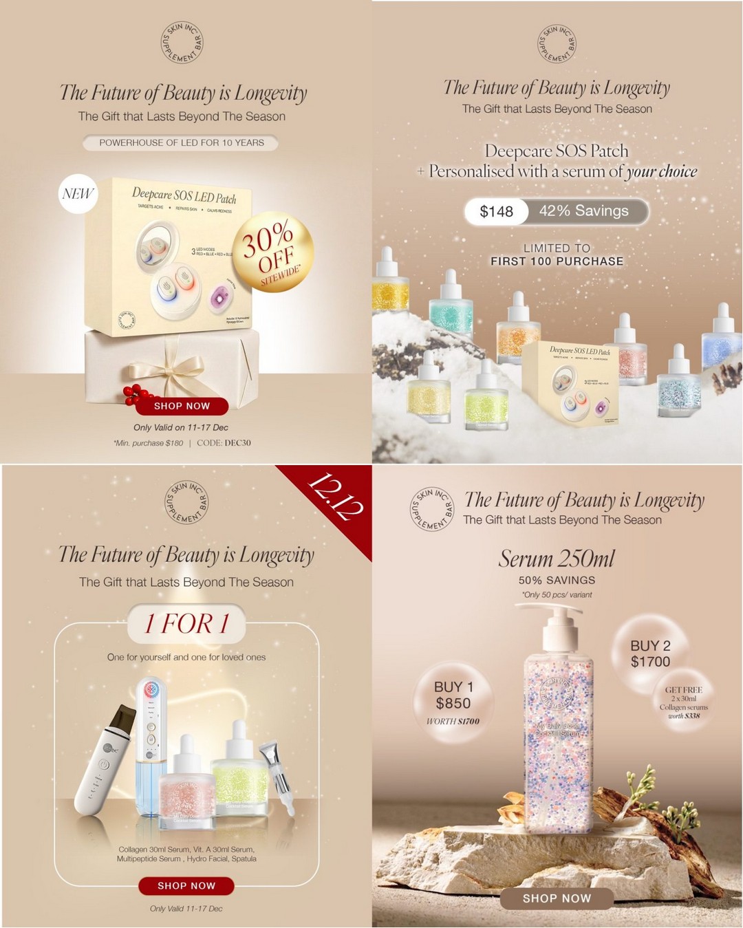 Skin-Inc-Singapore-12.12-Mega-Year-End-Sale-with-Up-to-30-OFF 11–17 December 2025: Skin Inc Singapore: 12.12 Mega Year-End Sale with Up to 30% OFF Sitewide, 1-for-1 Deals and Exclusive LED Patch Specials