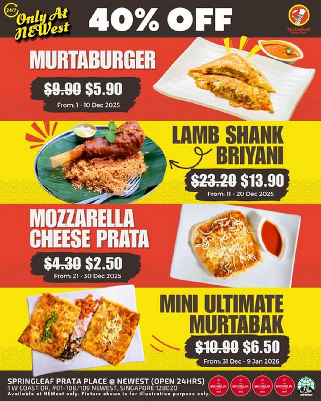 Springleaf-Prata-Place-Newest-Outlet-Festive-Food-Promotion 1-10 December 2025: Springleaf Prata Place: Newest Outlet Festive Food Promotion with 40% Off