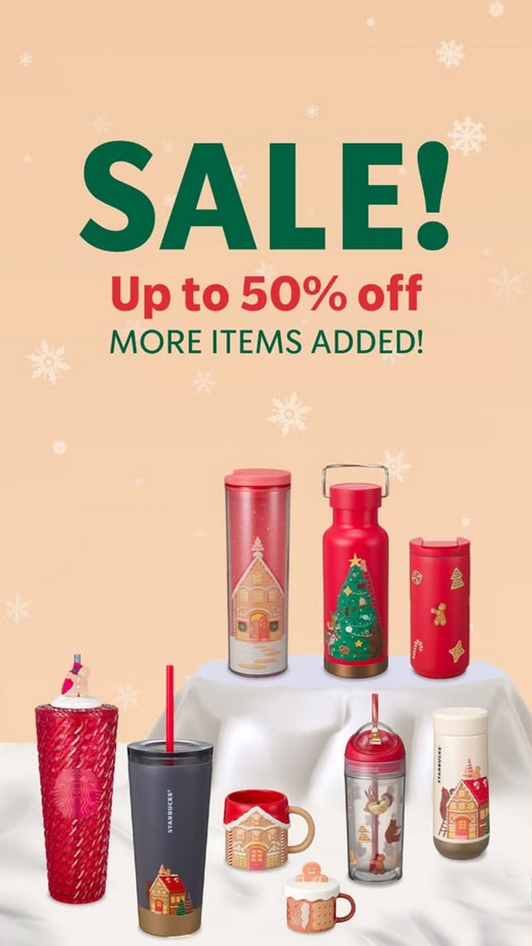 Starbucks-Singapore-Last-Minute-Christmas-Merchandise-Sale Now till 15 December 2025: Starbucks Singapore: Last-Minute Christmas Merchandise Sale: Up to 50% Off Festive Gifts