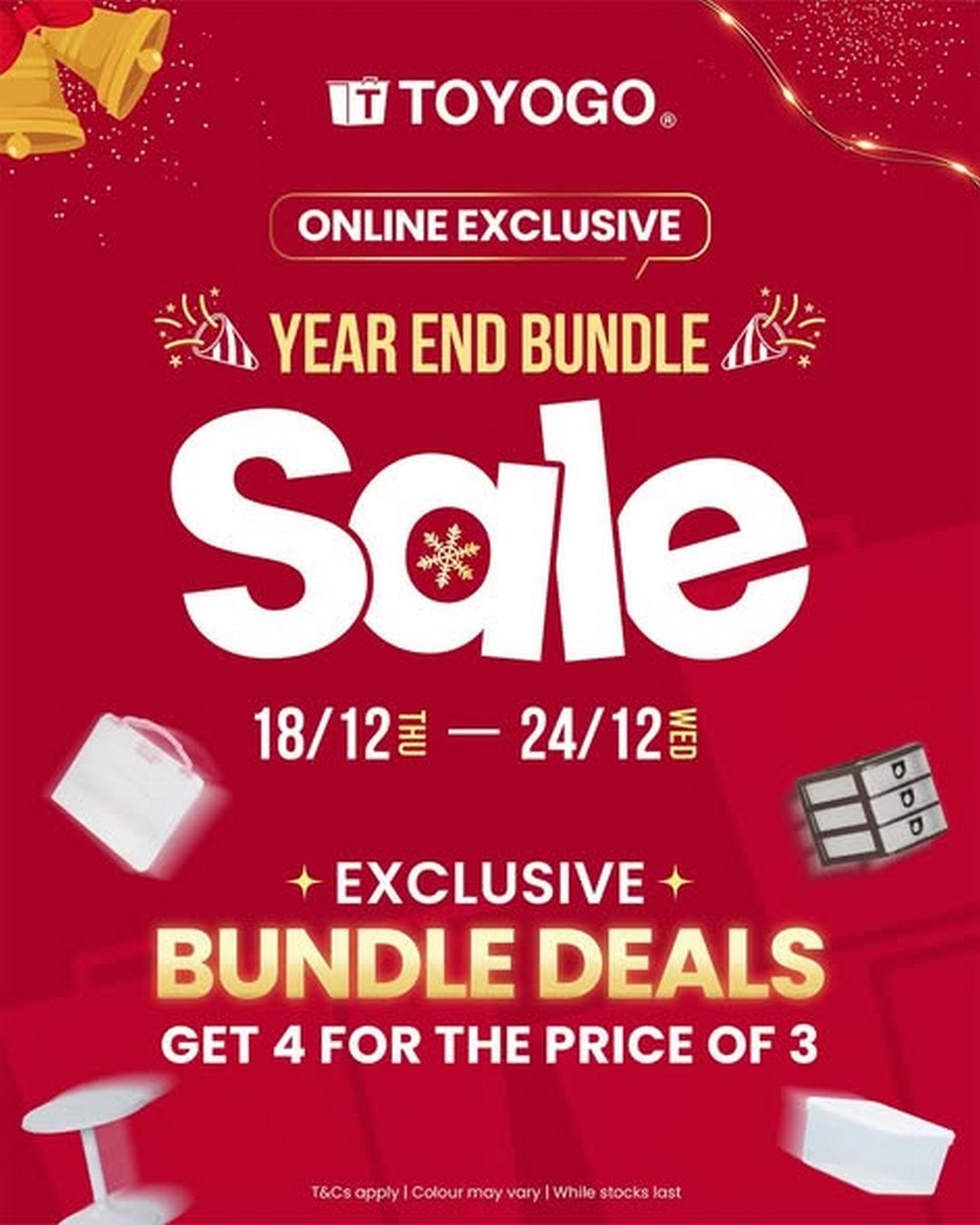 TOYOGO-Singapore-Year-End-Bundle-Sale 18-24 December 2025: TOYOGO Singapore: Year End Bundle Sale: Online Exclusive 4-for-3 Promotion