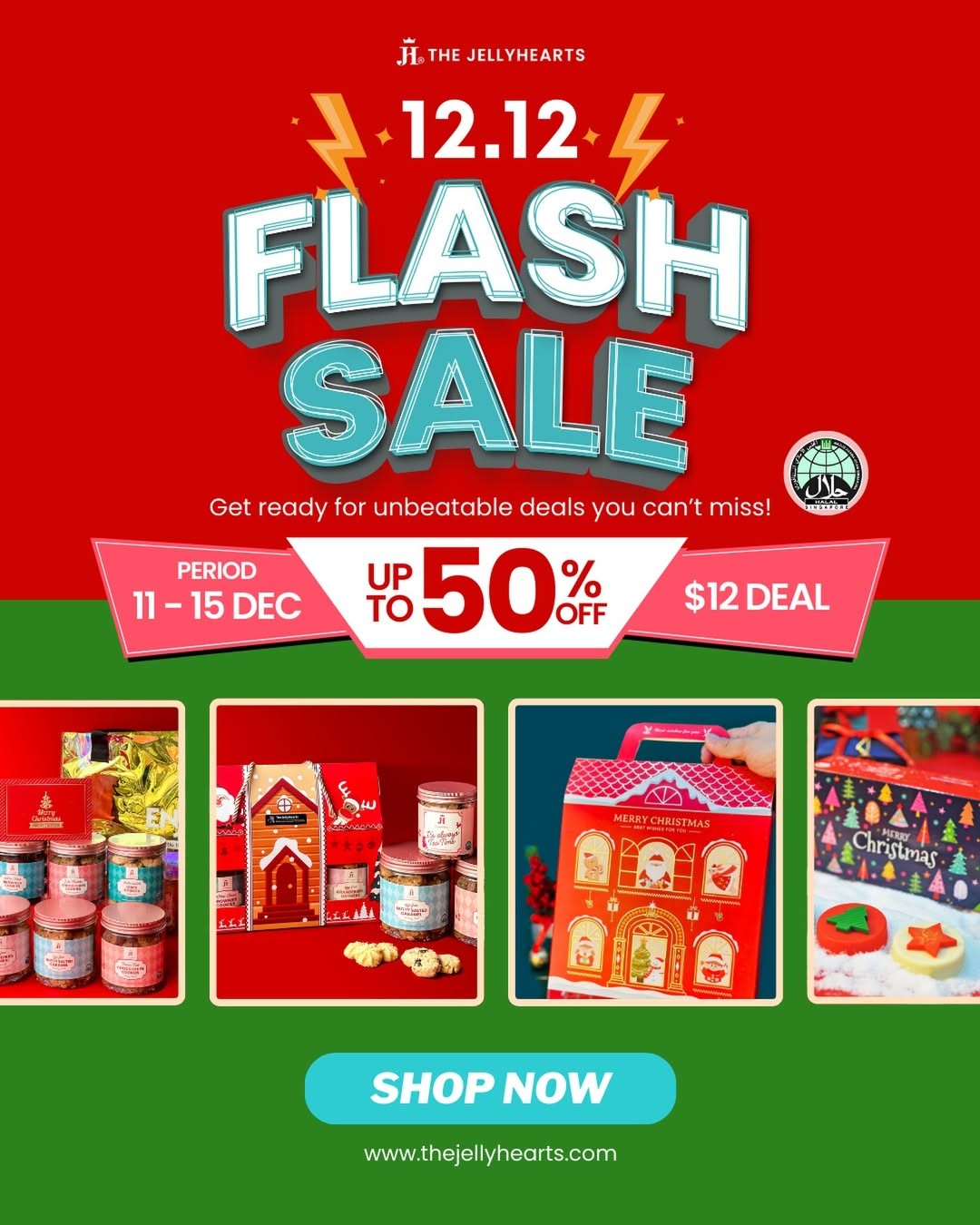 TheJellyHearts-12.12-Flash-Sale-–-Up-to-50-Off 11-15 December 2025: TheJellyHearts: 12.12 Flash Sale – Up to 50% Off Christmas Treats and $12