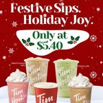 Now till 31 December 2025: Tim Hortons Singapore Festive Seasonal Pricing: Limited-Time Holiday Promotion at Selected Outlets