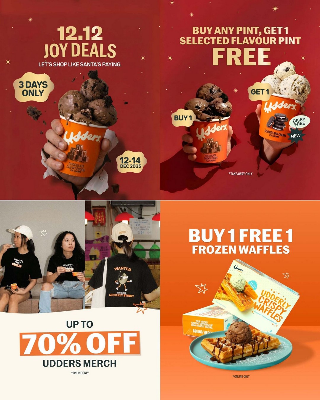 Udders-Ice-Cream-Buy-1-Pint-Get-1-Free-Up-to-70-OFF 12-14 December 2025: Udders Ice Cream: Buy 1 Pint, Get 1 Free & Up to 70% OFF Merchandise: Promotion