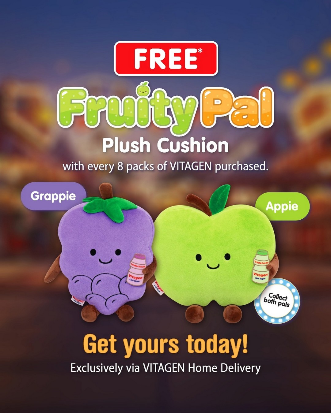 Vitagen-Free-Fruity-Pal-Plush-Cushion-Giveaway 12 December 2025-13 February 2026: Vitagen: Free Fruity Pal Plush Cushion Giveaway for Home Delivery Orders