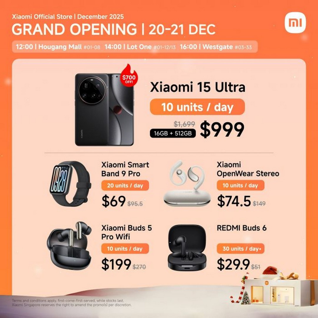 Xiaomi-Hougang-Mall-Grand-Opening-Promotion 20-21 December 2025: Xiaomi Hougang Mall: Grand Opening Promotion: Exclusive Deals on Phones, Wearables & Smart Home Devices