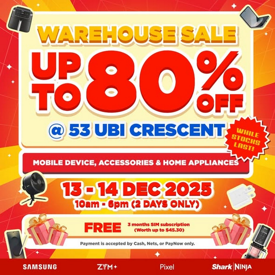 ZYM-Mobile-Warehouse-Sale-2.0-Up-to-80-Off-Deals 13-14 December 2025: ZYM Mobile Warehouse Sale 2.0: Up to 80% Off Deals on Electronics: Promotion Event in Singapore