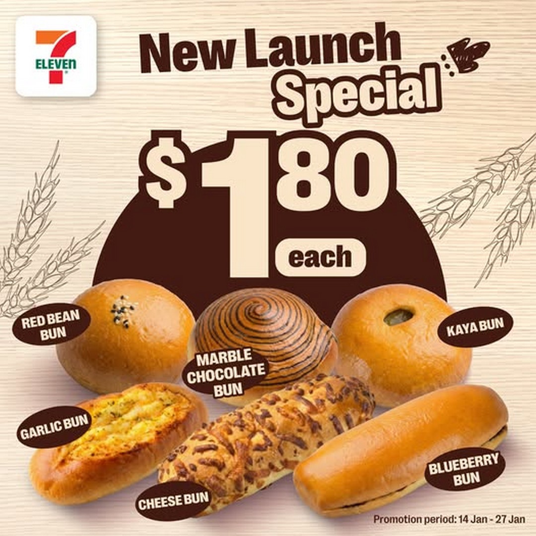 7-Eleven-Singapore-New-Buns-Promotion Now till 27 January 2026: 7-Eleven Singapore New Buns Promotion – Soft, Fluffy Buns at Just $1.80