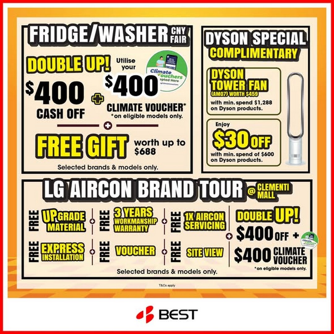 BEST-Denki-Singapore-Horse-Picious-HUAT-Sale-1 17-23 January 2026: BEST Denki Singapore: Horse-Picious HUAT Sale – Lunar New Year Promotion with Up to 80% OFF on Electronics and Home Appliances