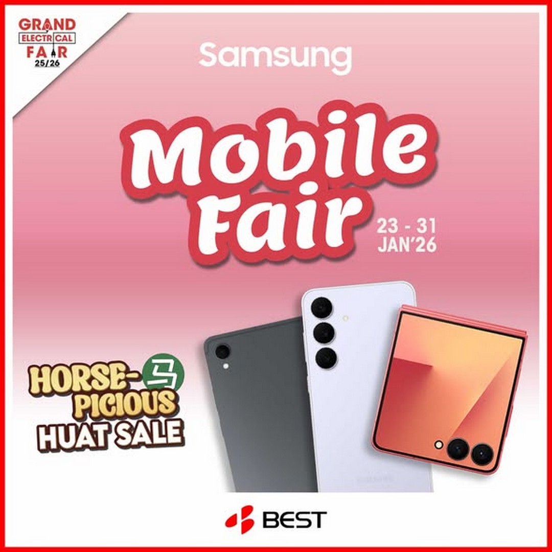 BEST-Denki-Singapore-Samsung-Mobile-Fair 23-31 January 2026: BEST Denki Singapore: Samsung Mobile Fair – Sale with Cashback and Free Gifts