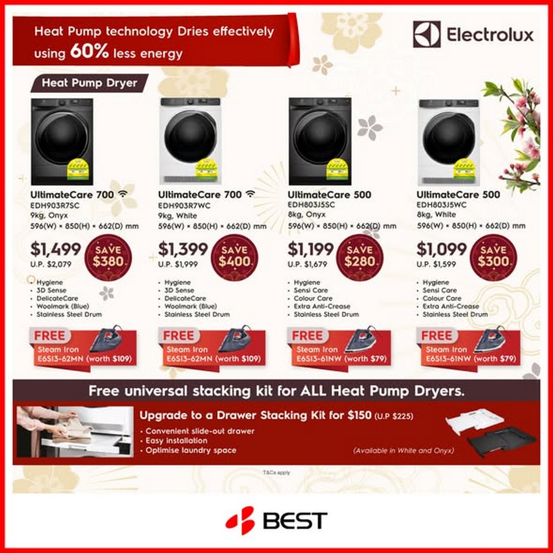 BEST-Denki-Singapore-Upgrade-Your-Kitchen-with-Electrolux-1 8 January 2026 Onwards: BEST Denki Singapore: Upgrade Your Kitchen with Electrolux – 50% Off Hoods, Plus Free Gifts Promotion