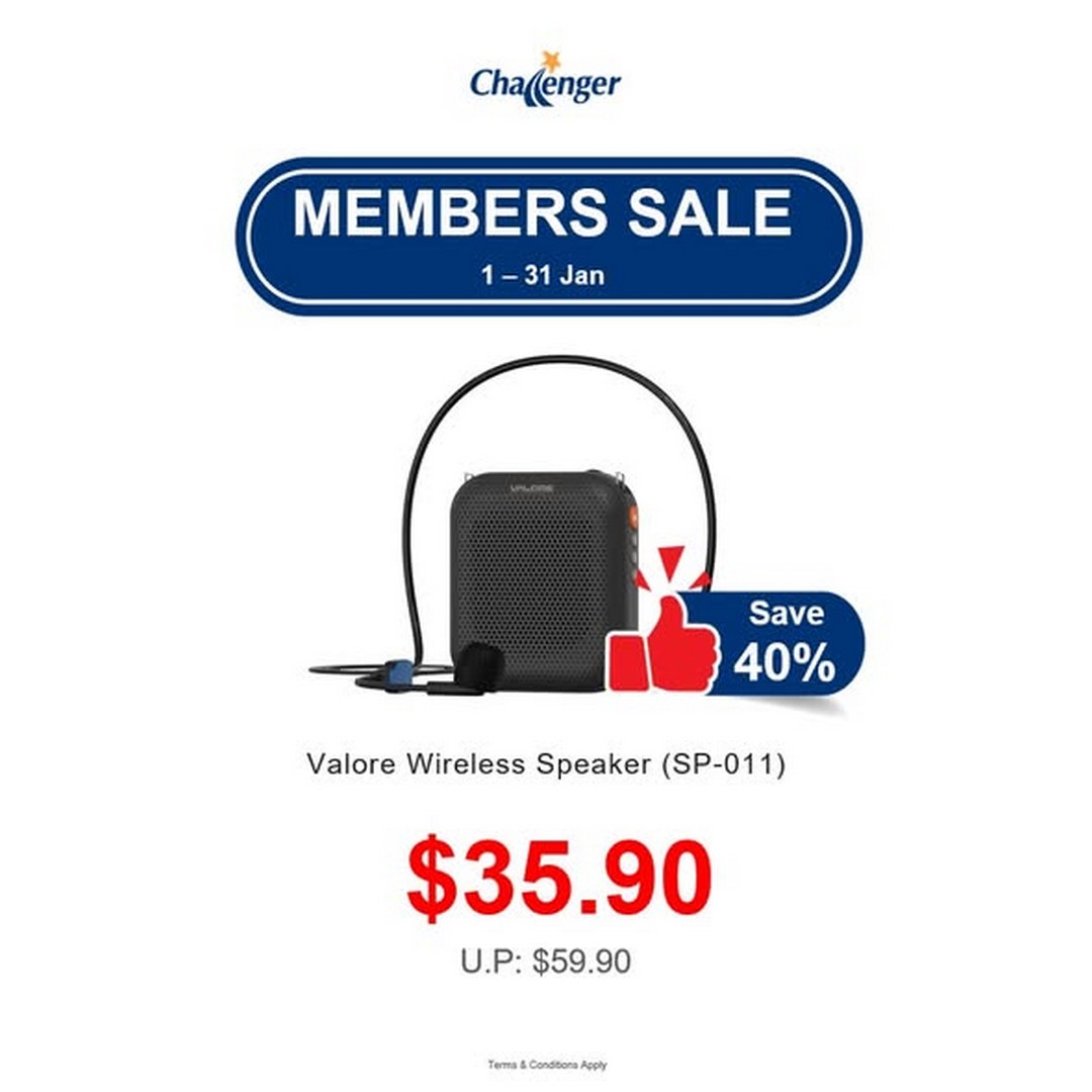Challenger-Singapore-Valore-Member-Deals 1–31 January 2026: Challenger Singapore Valore Member Deals – Audio and Wellness Promotion with Big Savings on Everyday Essentials