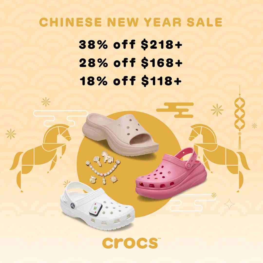23-31 January 2026: Crocs Chinese New Year Sale: Up to 38% Off on ...
