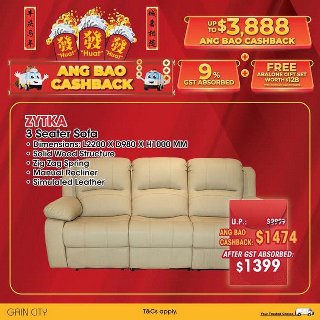 Gain-City-Ang-Bao-Cashback-Promotion-2-2 19 January 2026 onwards: Gain City Ang Bao Cashback Promotion – Save Big on Home Appliances, Absorbed GST and Win a Car at Sungei Kadut & Online