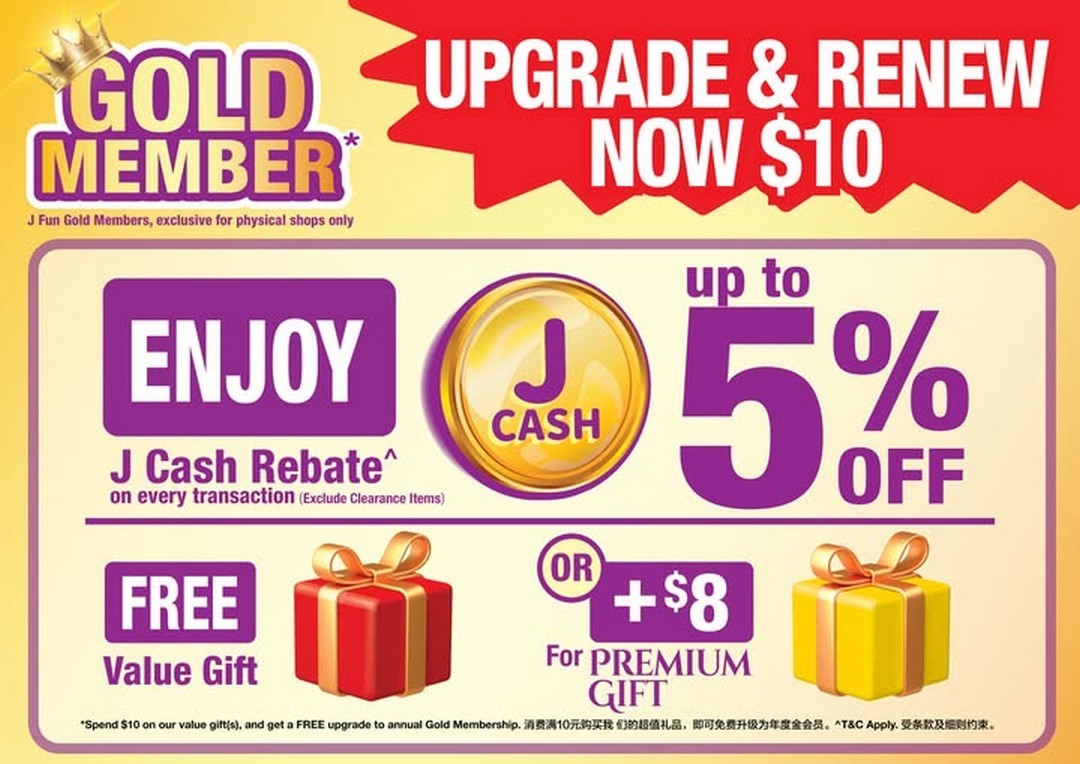 Japan-Home-Singapore-JFUN-Gold-Membership-Upgrade-Promotion 20 January 2026 Onward: Japan Home Singapore JFUN Gold Membership Upgrade Promotion – $10 Membership with Welcome Gift & Rebates