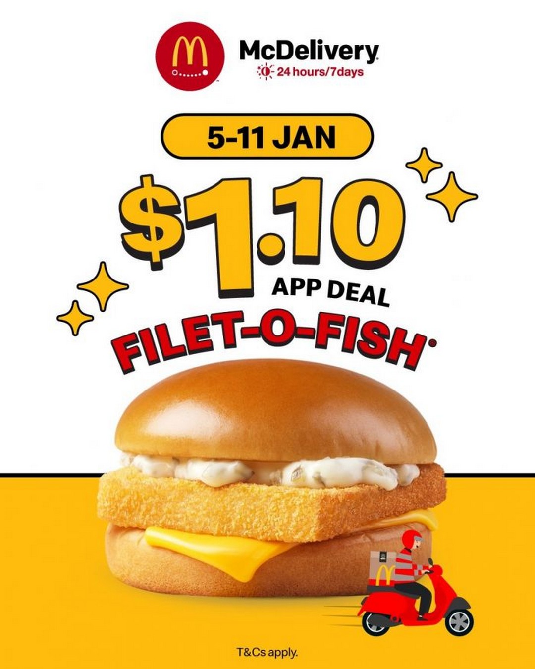 McDonalds-Singapore-McDelivery-Exclusive-1.10-Filet-O-Fish-Promotion 5–11 January 2026: McDonald’s Singapore McDelivery Exclusive $1.10 Filet-O-Fish Promotion – All-Day App Deal with Unlimited Redemptions
