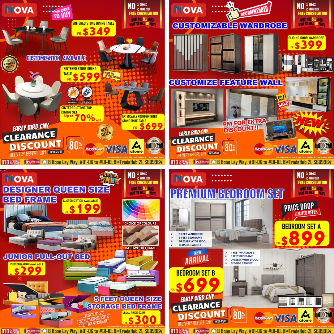 Nova-Furnishing-Big-Savings-Pre-CNY-Furniture-Sale-1 Now till 25 January 2026: Nova Furnishing: Big Savings Pre-CNY Furniture Sale with Up to 60% OFF and 0% Instalment Plans