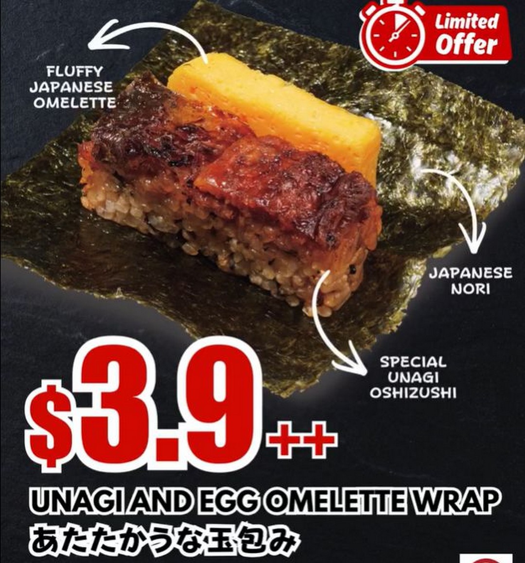Sushiro-Singapore-Unagi-and-Egg-Omelette-Wrap-Limited-Offer 28 January 2026 onwards: Sushiro Singapore: Unagi and Egg Omelette Wrap Limited Offer