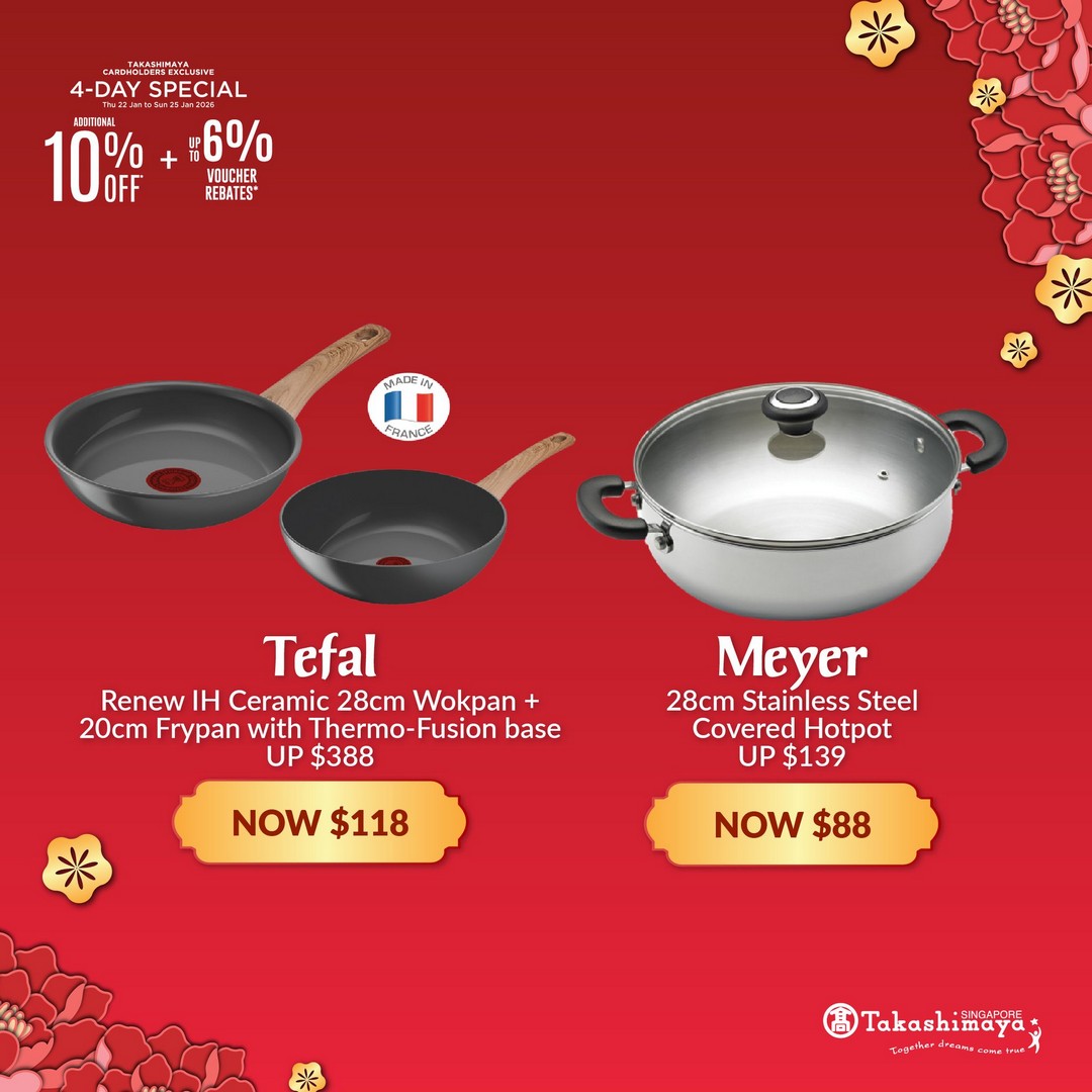 Takashimaya-Department-Store-Lunar-New-Year-Home-Living-Promotion-5 22–25 January 2026: Takashimaya Department Store Lunar New Year Home & Living Promotion – Extra 10% OFF, Vouchers, Online Promo Codes & Extended Shopping Hours in Singapore