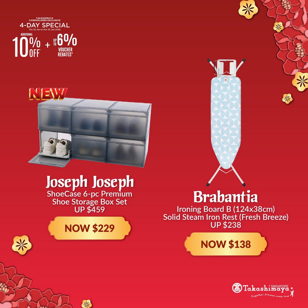 Takashimaya-Department-Store-Lunar-New-Year-Home-Living-Promotion-9 22–25 January 2026: Takashimaya Department Store Lunar New Year Home & Living Promotion – Extra 10% OFF, Vouchers, Online Promo Codes & Extended Shopping Hours in Singapore