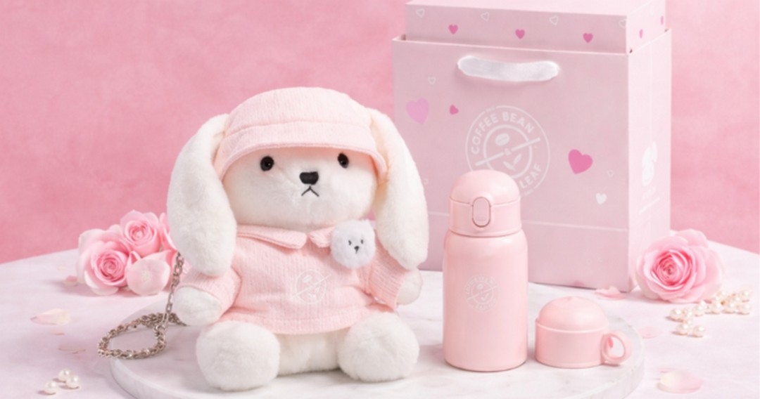 The-Coffee-Bean-Tea-Leaf-Singapore-Valentines-Bunny-Bag 17 January 2026 onwards: The Coffee Bean & Tea Leaf Singapore Valentine’s Bunny Bag with Tumbler Promotion – Cute Collectible Gift Idea for Coffee Lovers