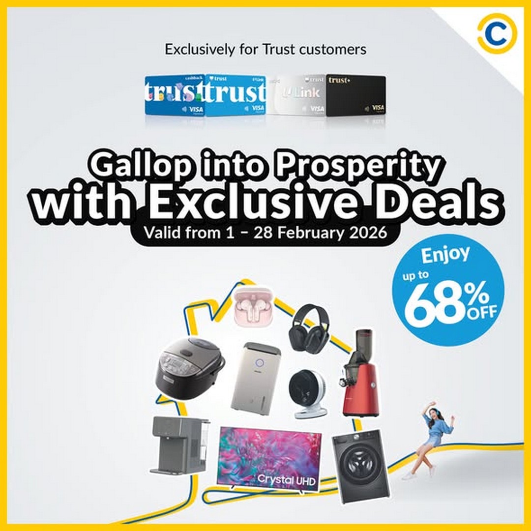 COURTS-Singapore-Exclusive-Trust-Cardmember-Deals Now till 28 February 2026: COURTS Singapore: Exclusive Trust Cardmember Deals on Home & Tech Essentials: Promotion