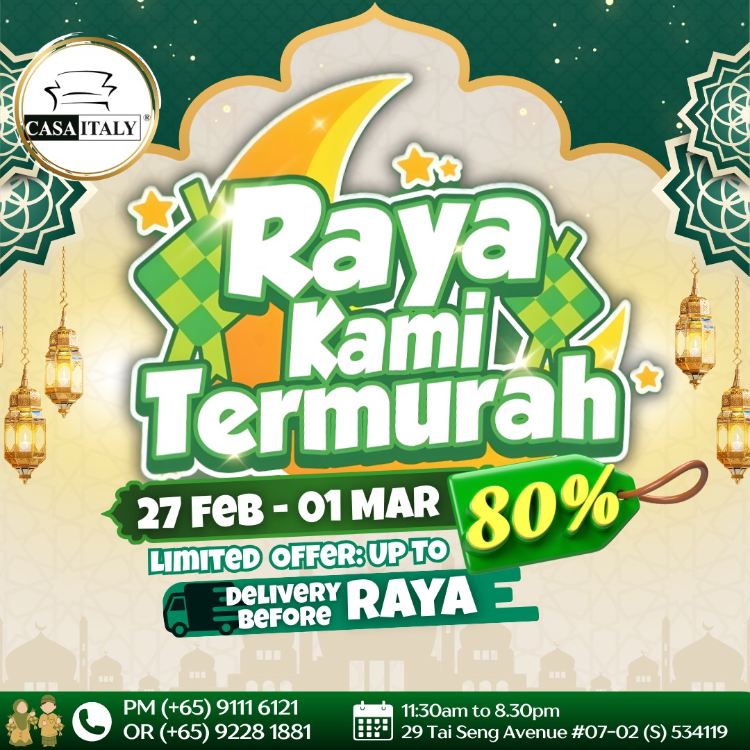Casa-Italy-Raya-Furniture-Sale-Up-to-80-Off 27 February–1 March 2026: Casa Italy: Raya Furniture Sale Up to 80% Off – Must-Grab Deals for Home Refresh