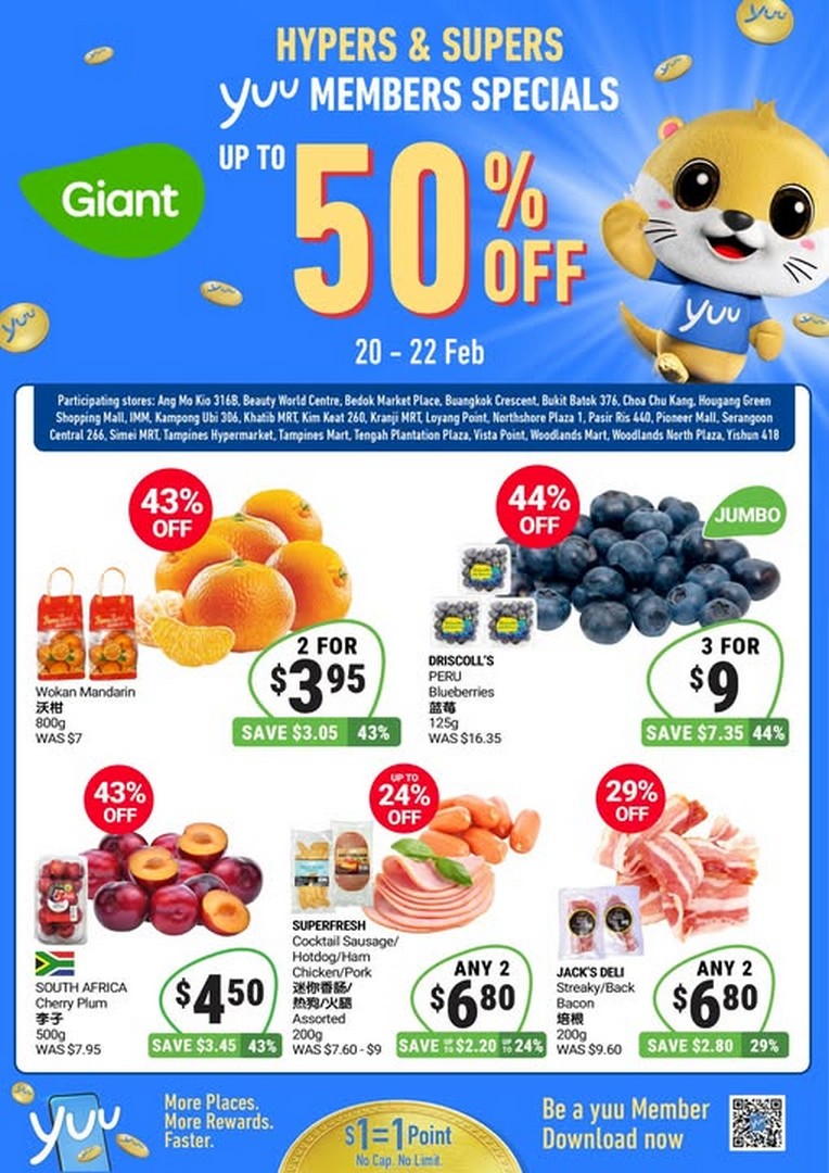 Giant-Singapore-Yuu-Members-Exclusive-3-Day-Savings-Promotion 20-22 February 2026: Giant Singapore: Yuu Members Exclusive 3-Day Savings Promotion – Up to 50% Off Selected Picks