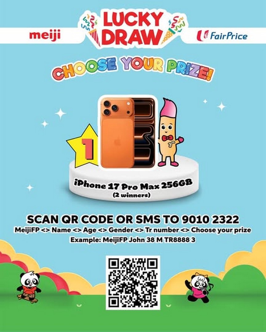 Meiji-Seika-Singapore-Choose-Your-Prize-Promotion-at-FairPrice-2 Now till 30 April 2026: Meiji Seika Singapore Choose Your Prize Promotion at FairPrice – Spend $15 and Win Attractive Rewards