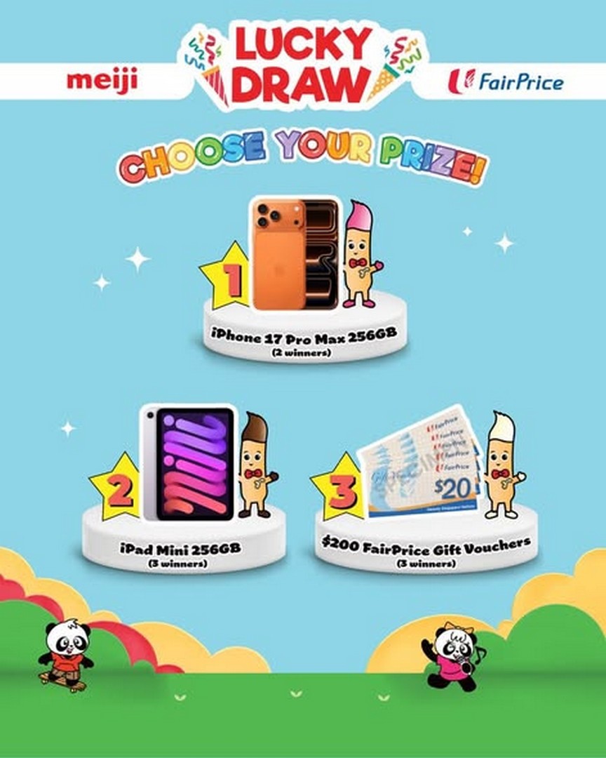 Meiji-Seika-Singapore-Choose-Your-Prize-Promotion-at-FairPrice Now till 30 April 2026: Meiji Seika Singapore Choose Your Prize Promotion at FairPrice – Spend $15 and Win Attractive Rewards