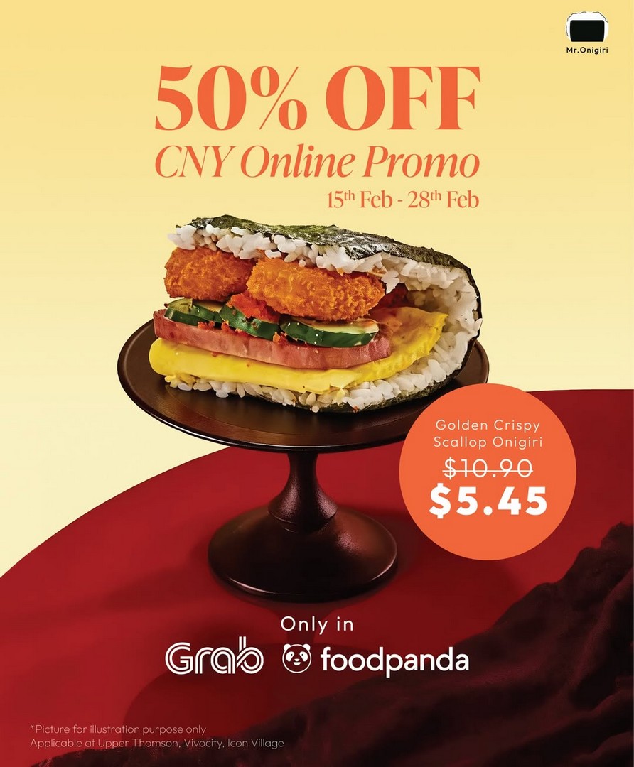 Mr-Onigiri-Chinese-New-Year-Special-Crispy-Scallop-Onigiri-50-Off-Promotio 15-28 February 2026: Mr Onigiri: Chinese New Year Special Crispy Scallop Onigiri 50% Off Promotion