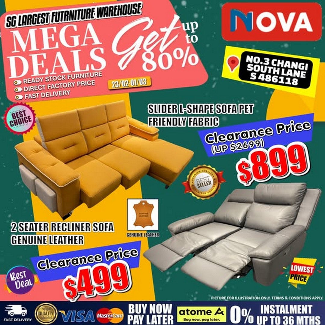 Nova-Furnishing-Changi-South-Mega-Furniture-Sale-2 23 February-1 March 2026: Nova Furnishing Changi South: Mega Furniture Sale Up to 80% Off