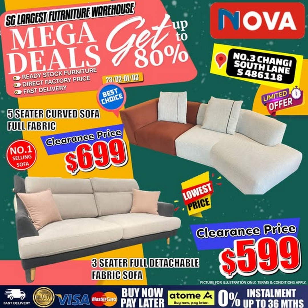 Nova-Furnishing-Changi-South-Mega-Furniture-Sale-3 23 February-1 March 2026: Nova Furnishing Changi South: Mega Furniture Sale Up to 80% Off