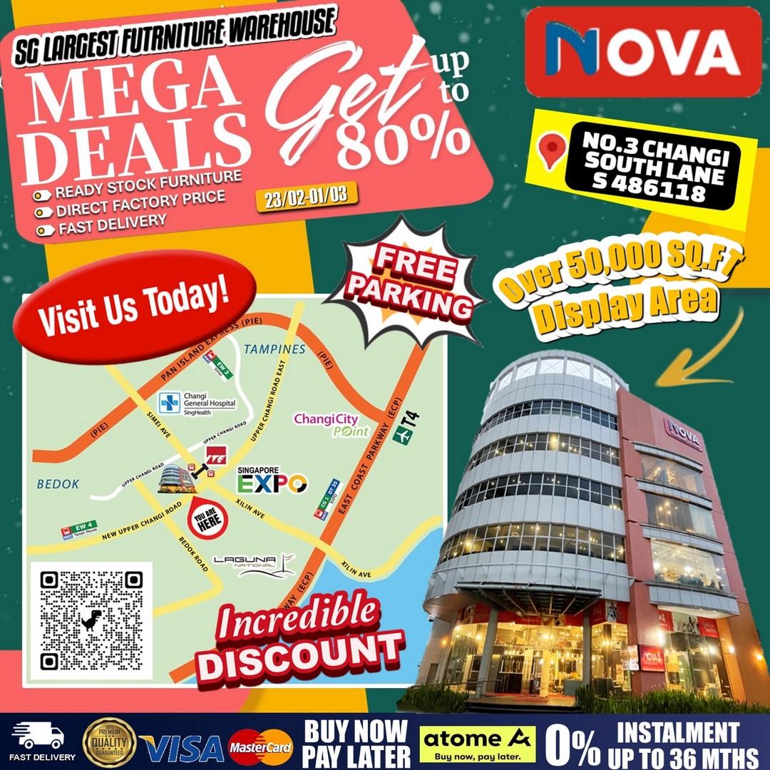 Nova-Furnishing-Changi-South-Mega-Furniture-Sale-9 23 February-1 March 2026: Nova Furnishing Changi South: Mega Furniture Sale Up to 80% Off