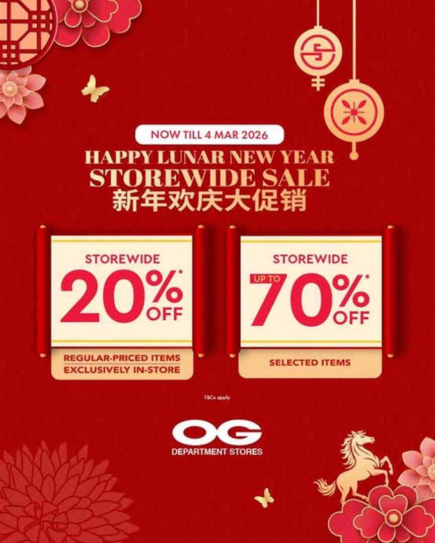 OG-Singapore-Lunar-New-Year-Prosperity-Sale 19 February–4 March 2026: OG Singapore: Lunar New Year Prosperity Sale: Up to 70% OFF Storewide