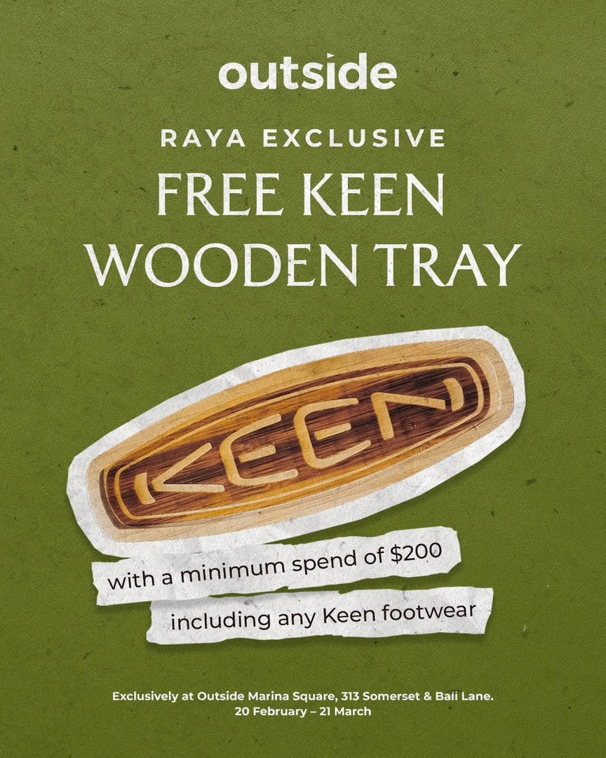 OUTSIDE-Singapore-FREE-KEEN-Wooden-Tray-Promotion 20 February-21 March 2026: OUTSIDE Singapore: FREE KEEN Wooden Tray Promotion for Footwear Shoppers