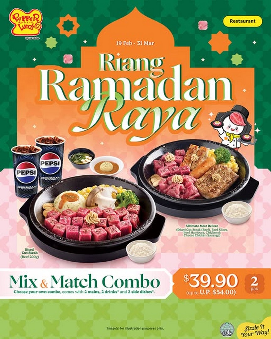 Pepper-Lunch-Singapore-Riang-Ramadan-Raya-Mix-Match-Combo 19 February–31 March 2026: Pepper Lunch Singapore: Riang Ramadan Raya Mix & Match Combo Promotion for Family Buka Puasa
