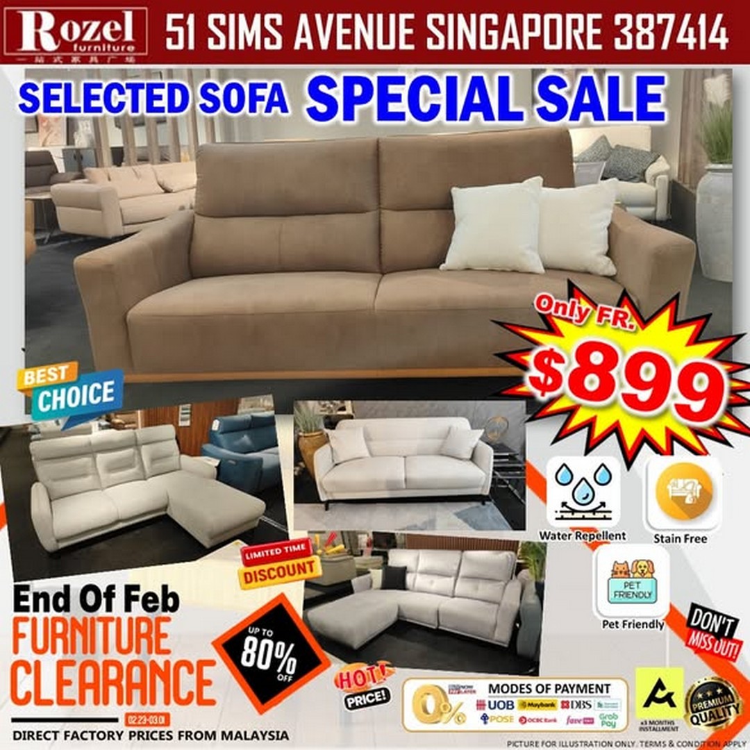 Rozel-Furnishing-Sims-Avenue-End-of-February-Furniture-Clearance-1 Now till 28 February 2026: Rozel Furnishing Sims Avenue: End of February Furniture Clearance Promotion – Amazing Deals on Sofas, Dining Sets, Beds & More