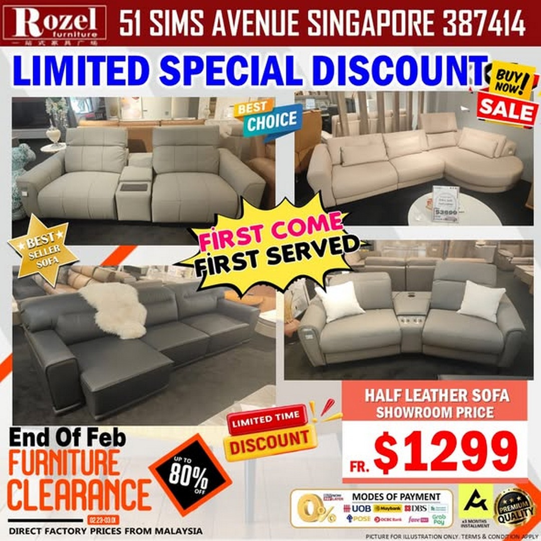 Rozel-Furnishing-Sims-Avenue-End-of-February-Furniture-Clearance-2 Now till 28 February 2026: Rozel Furnishing Sims Avenue: End of February Furniture Clearance Promotion – Amazing Deals on Sofas, Dining Sets, Beds & More