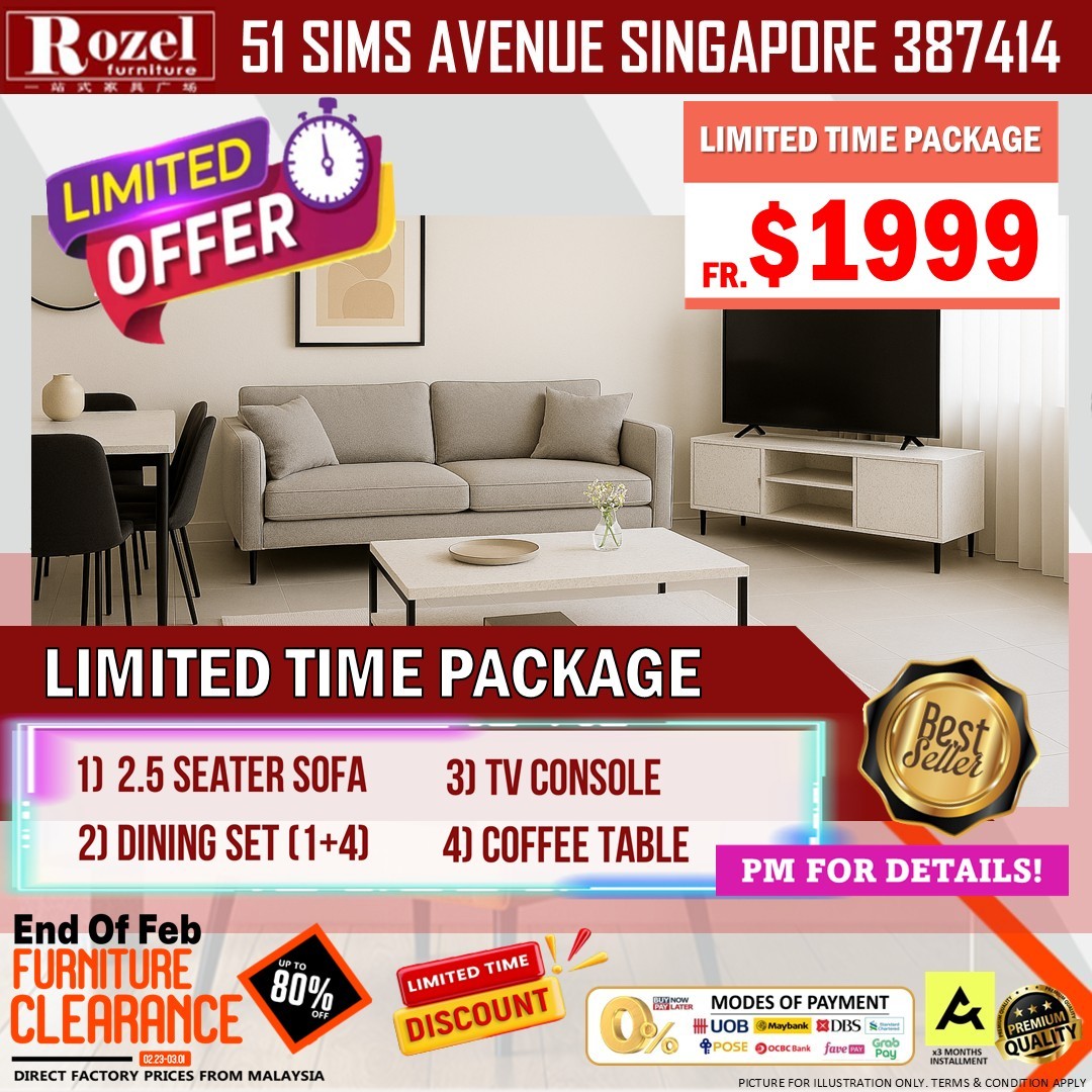 Rozel-Furnishing-Sims-Avenue-End-of-February-Furniture-Clearance-9 Now till 28 February 2026: Rozel Furnishing Sims Avenue: End of February Furniture Clearance Promotion – Amazing Deals on Sofas, Dining Sets, Beds & More